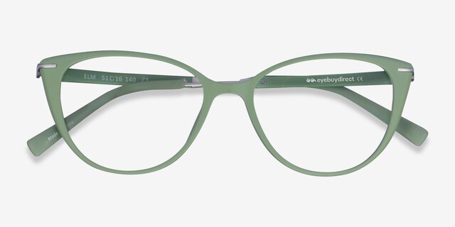Elm Green PlasticEyeglass Frames from EyeBuyDirect, Closed View