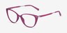 Elm Purple PlasticEyeglass Frames from EyeBuyDirect, Angle View