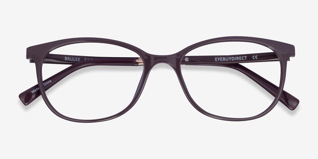 Brulee Dark Brown PlasticEyeglass Frames from EyeBuyDirect, Closed View