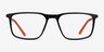 Trade Black Gunmetal Orange AcetateEyeglass Frames from EyeBuyDirect, Front View