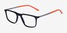 Trade Black Gunmetal Orange AcetateEyeglass Frames from EyeBuyDirect, Angle View
