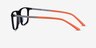 Trade Black Gunmetal Orange AcetateEyeglass Frames from EyeBuyDirect, Side View