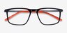 Trade Black Gunmetal Orange AcetateEyeglass Frames from EyeBuyDirect, Closed View
