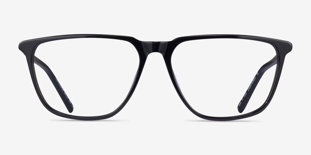 Concourse Black Gold AcetateEyeglass Frames from EyeBuyDirect, Front View