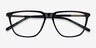 Concourse Black Gold AcetateEyeglass Frames from EyeBuyDirect, Closed View