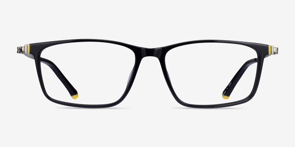 Commuter Black Yellow Gold Acétate Montures de lunettes de vue