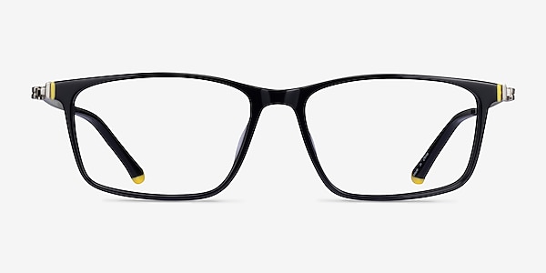 Commuter Black Yellow Gold Acetate Eyeglass Frames