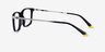 Commuter Black Yellow Gold AcetateEyeglass Frames from EyeBuyDirect, Side View
