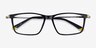 Commuter Black Yellow Gold AcetateEyeglass Frames from EyeBuyDirect, Closed View