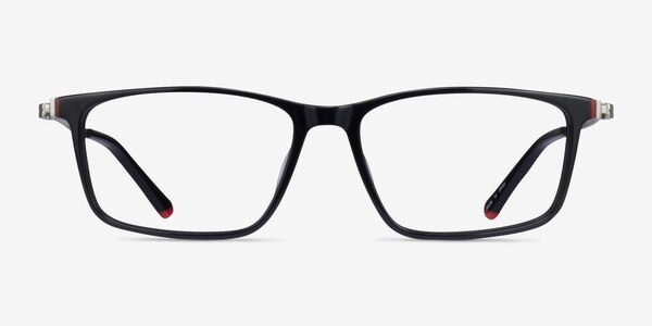 Commuter Black Red Gold Acétate Montures de lunettes de vue