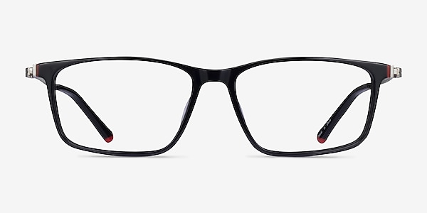 Commuter Black Red Gold Acetate Eyeglass Frames