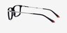Commuter Black Red Gold AcetateEyeglass Frames from EyeBuyDirect, Side View