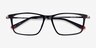 Commuter Black Red Gold AcetateEyeglass Frames from EyeBuyDirect, Closed View