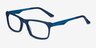 Polis Blue AcetateEyeglass Frames from EyeBuyDirect, Angle View