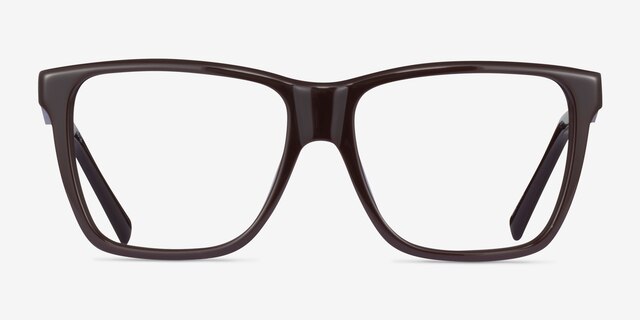 Landmark Brown AcetateEyeglass Frames from EyeBuyDirect, Front View
