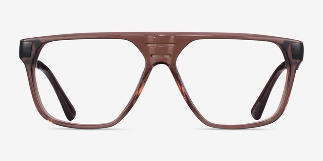 Hub Brown Black AcetateEyeglass Frames from EyeBuyDirect, Front View