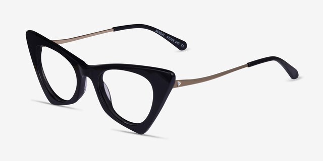 Bengal Black Gold AcetateEyeglass Frames from EyeBuyDirect, Angle View