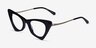 Bengal Black Gold AcetateEyeglass Frames from EyeBuyDirect, Angle View