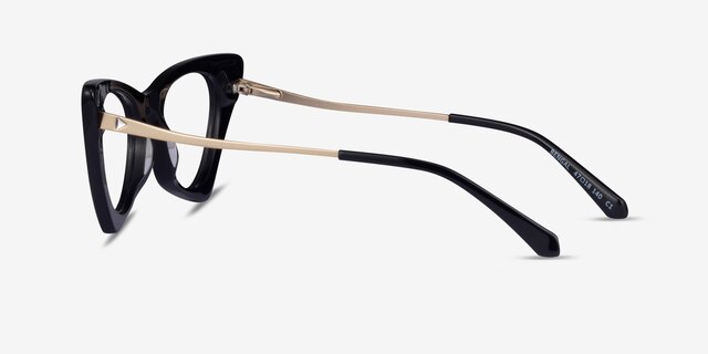 Bengal Black Gold AcetateEyeglass Frames from EyeBuyDirect, Side View