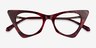 Bengal Red Floral AcetateEyeglass Frames from EyeBuyDirect, Closed View