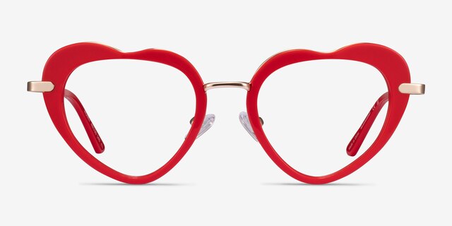 Honey Red Gold AcetateEyeglass Frames from EyeBuyDirect, Front View