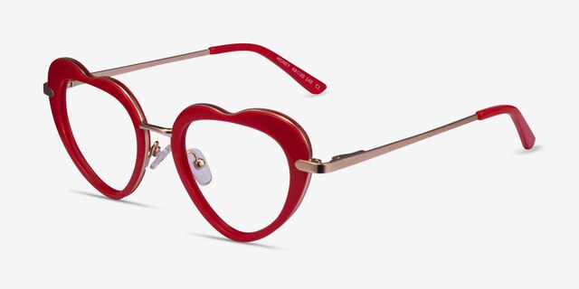 Honey Red Gold AcetateEyeglass Frames from EyeBuyDirect, Angle View