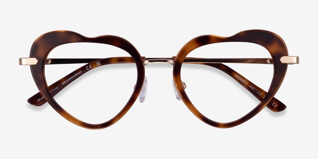 Honey Tortoise Gold AcetateEyeglass Frames from EyeBuyDirect, Closed View