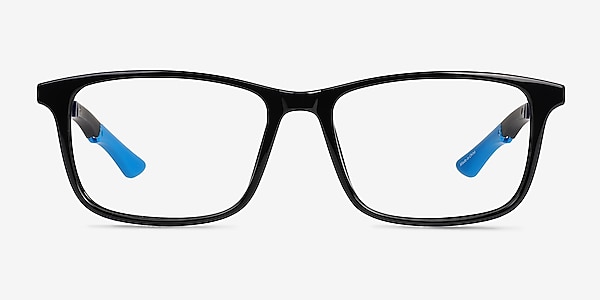 Agility Solid Black Metal Eyeglass Frames