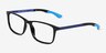 Agility Solid Black MetalEyeglass Frames from EyeBuyDirect, Angle View
