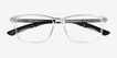 Agility Clear Crystal MetalEyeglass Frames from EyeBuyDirect, Closed View