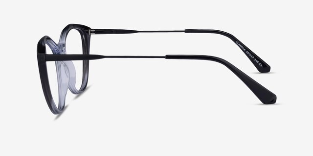 Clarissa Gradient Black Crystal AcetateEyeglass Frames from EyeBuyDirect, Side View