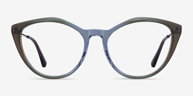 Clarissa Gradient Brown AcetateEyeglass Frames from EyeBuyDirect, Front View
