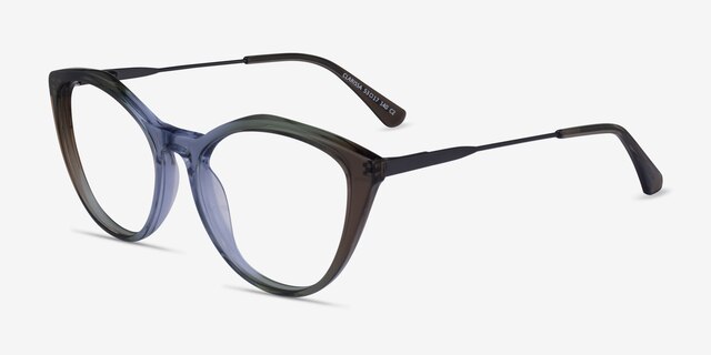 Clarissa Gradient Brown AcetateEyeglass Frames from EyeBuyDirect, Angle View