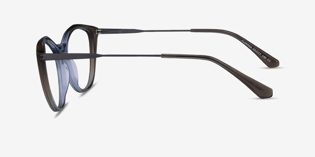 Clarissa Gradient Brown AcetateEyeglass Frames from EyeBuyDirect, Side View