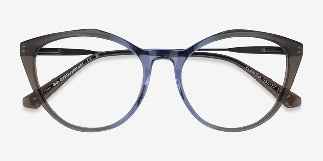 Clarissa Gradient Brown AcetateEyeglass Frames from EyeBuyDirect, Closed View