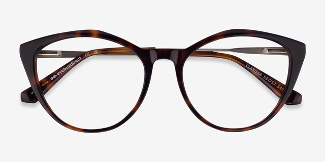 Clarissa Tortoise AcetateEyeglass Frames from EyeBuyDirect, Closed View