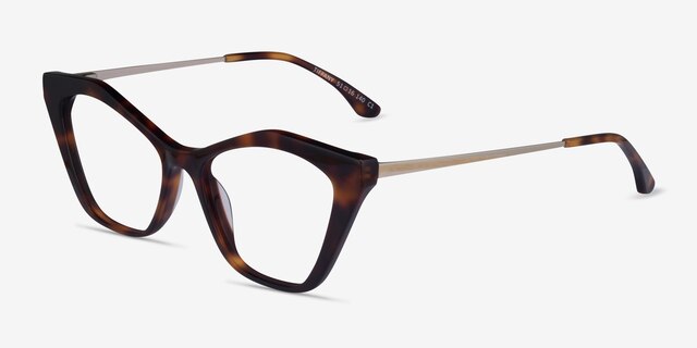 Tiffany Tortoise AcetateEyeglass Frames from EyeBuyDirect, Angle View