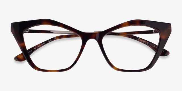 Tiffany Tortoise AcetateEyeglass Frames from EyeBuyDirect, Closed View