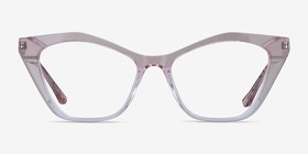 Tiffany Shiny Pink Gradient Acétate Montures de lunettes de vue d'EyeBuyDirect, Vue de Face