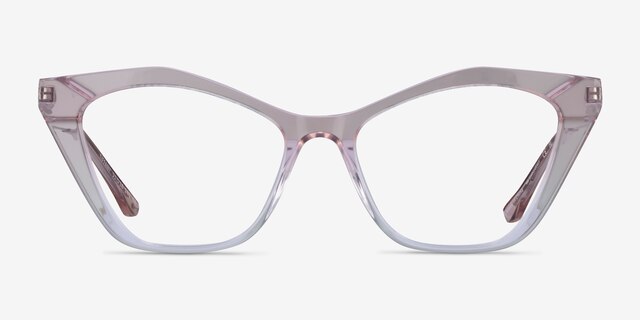 Tiffany Shiny Pink Gradient AcetateEyeglass Frames from EyeBuyDirect, Front View