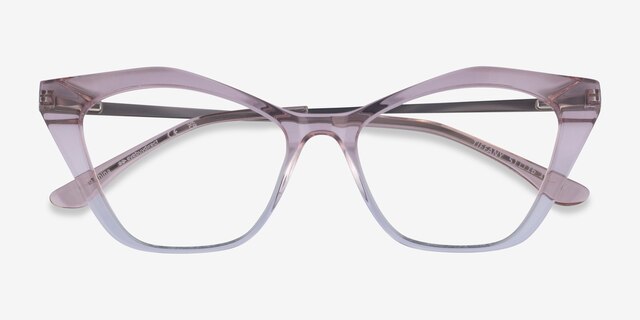 Tiffany Shiny Pink Gradient AcetateEyeglass Frames from EyeBuyDirect, Closed View