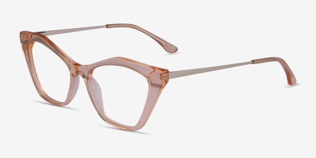Tiffany Light Orange AcetateEyeglass Frames from EyeBuyDirect, Angle View