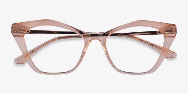 Tiffany Light Orange AcetateEyeglass Frames from EyeBuyDirect, Closed View
