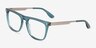 Hugh Blue AcetateEyeglass Frames from EyeBuyDirect, Angle View