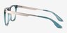 Hugh Blue AcetateEyeglass Frames from EyeBuyDirect, Side View