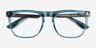 Hugh Blue AcetateEyeglass Frames from EyeBuyDirect, Closed View