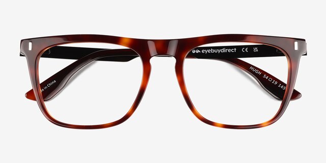 Hugh Tortoise AcetateEyeglass Frames from EyeBuyDirect, Closed View