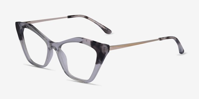 Tiffany Ivory Tortoise Clear AcetateEyeglass Frames from EyeBuyDirect, Angle View