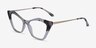 Tiffany Ivory Tortoise Clear AcetateEyeglass Frames from EyeBuyDirect, Angle View