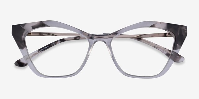 Tiffany Ivory Tortoise Clear AcetateEyeglass Frames from EyeBuyDirect, Closed View
